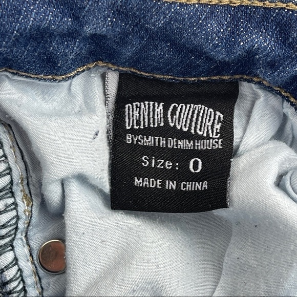 Denim Couture Red Jeans Womens 0 Blue Denim Distressed - Picture 3 of 11
